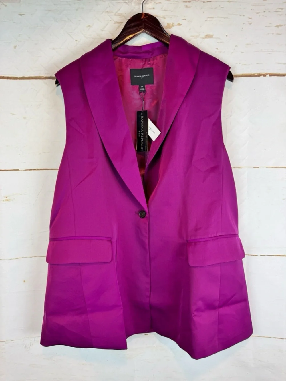 Banana Republic Factory | 2-Piece Sleeveless Blazer & Wide-Leg Pants Set, 16 NWT - Picture 9 of 15